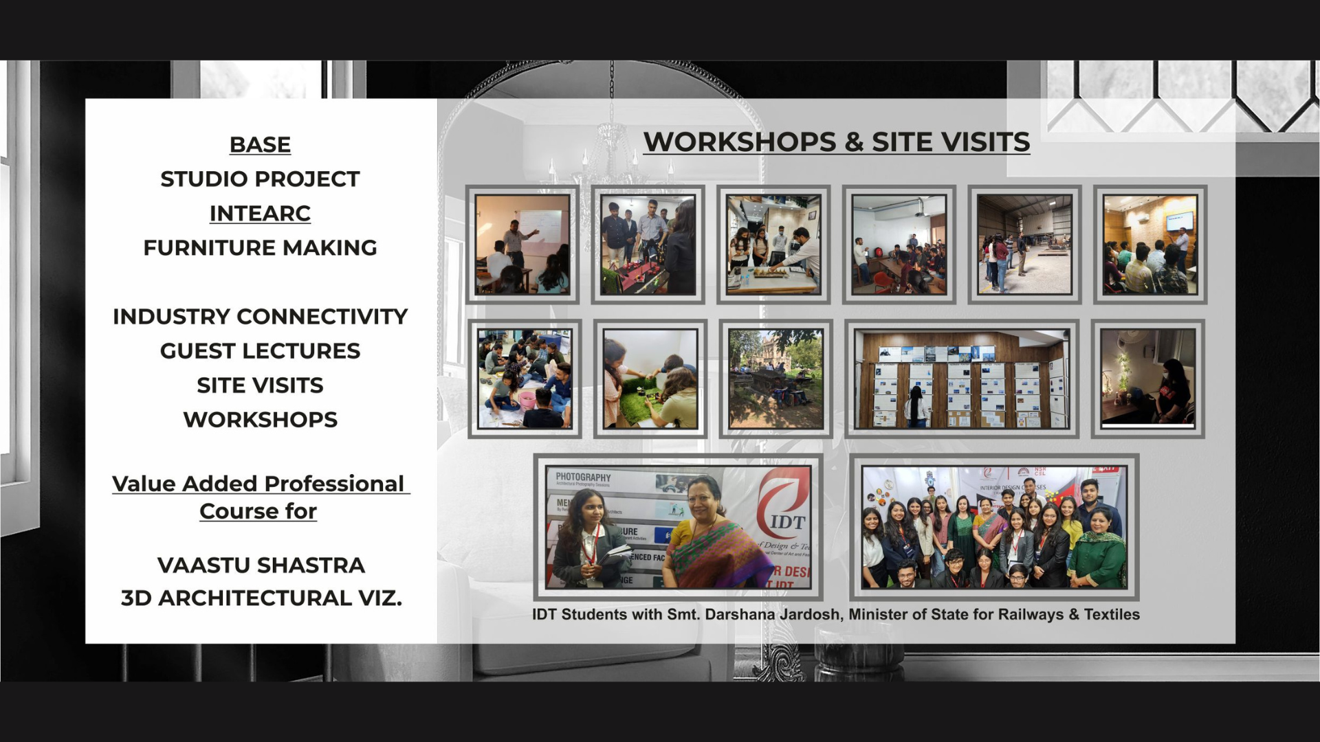 IDT workshops and site visits collage